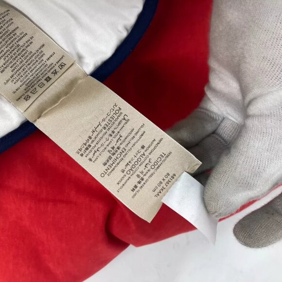 GUCCI 681367 Interior Throw Baby Blanket White/Red x navy x green Unused - Picture 3 of 9